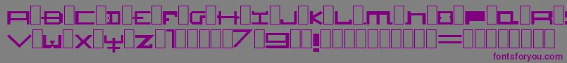 Hozenozzle-fontti – violetit fontit harmaalla taustalla