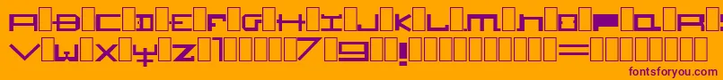 Шрифт Hozenozzle – фиолетовые шрифты на оранжевом фоне
