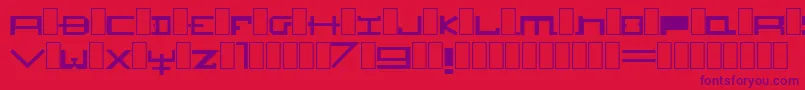 Hozenozzle Font – Purple Fonts on Red Background