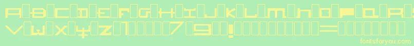 Hozenozzle Font – Yellow Fonts on Green Background