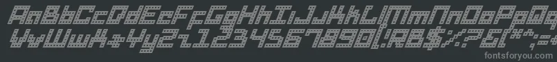 フォントDridi – 黒い背景に灰色の文字