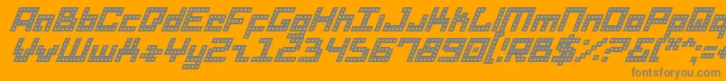 Шрифт Dridi – серые шрифты на оранжевом фоне