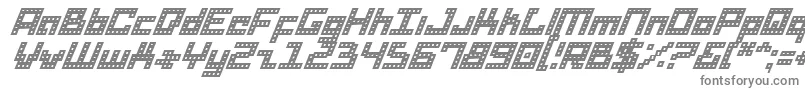 フォントDridi – 白い背景に灰色の文字