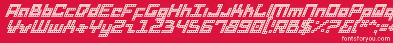 Dridi Font – Pink Fonts on Red Background