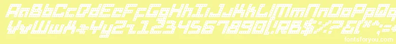 Dridi Font – White Fonts on Yellow Background