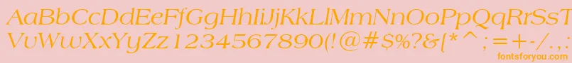 AmericanaItalicBt Font – Orange Fonts on Pink Background