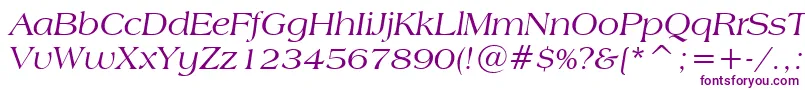 AmericanaItalicBt Font – Purple Fonts on White Background