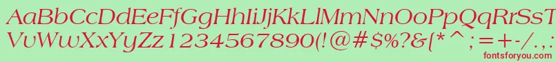 AmericanaItalicBt Font – Red Fonts on Green Background