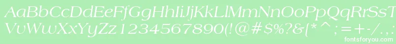 AmericanaItalicBt Font – White Fonts on Green Background