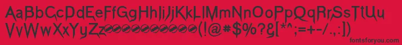 VampeticaBold Font – Black Fonts on Red Background