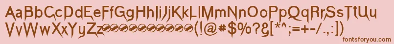 VampeticaBold Font – Brown Fonts on Pink Background