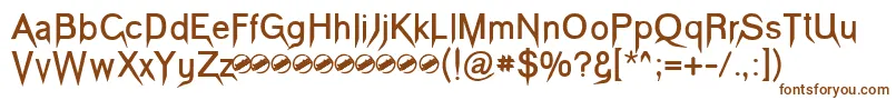 Шрифт VampeticaBold – коричневые шрифты на белом фоне