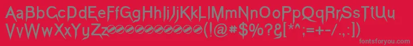 VampeticaBold Font – Gray Fonts on Red Background