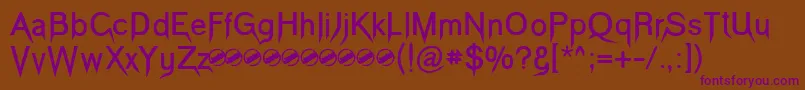 VampeticaBold Font – Purple Fonts on Brown Background