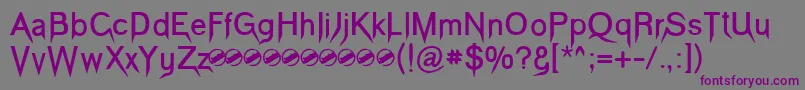 Шрифт VampeticaBold – фиолетовые шрифты на сером фоне