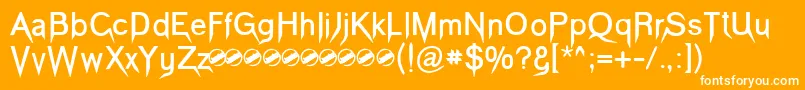 VampeticaBold Font – White Fonts on Orange Background