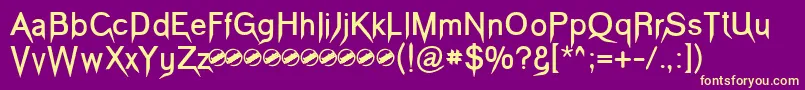 VampeticaBold Font – Yellow Fonts on Purple Background