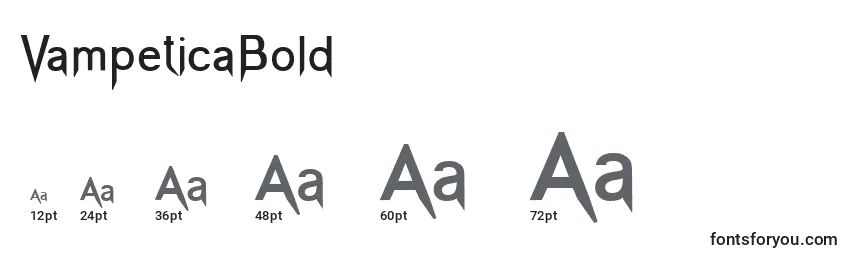 VampeticaBold Font Sizes