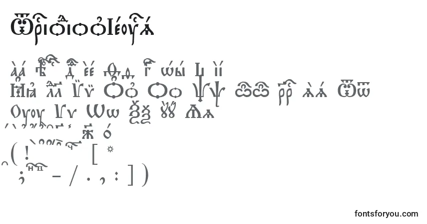 Шрифт TriodionIeucs – алфавит, цифры, специальные символы