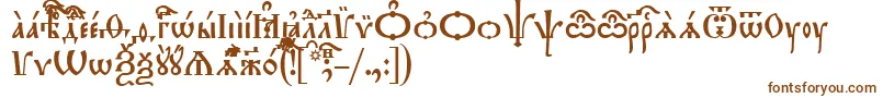 Шрифт TriodionIeucs – коричневые шрифты на белом фоне