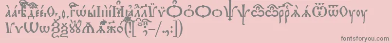 TriodionIeucs Font – Gray Fonts on Pink Background