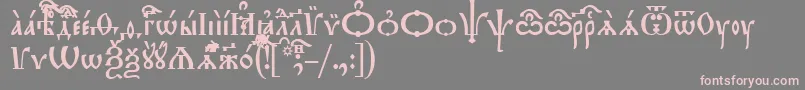 TriodionIeucs Font – Pink Fonts on Gray Background