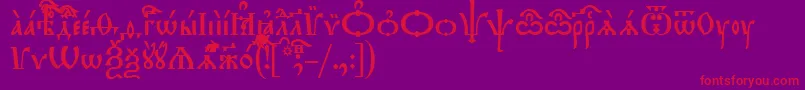 Шрифт TriodionIeucs – красные шрифты на фиолетовом фоне