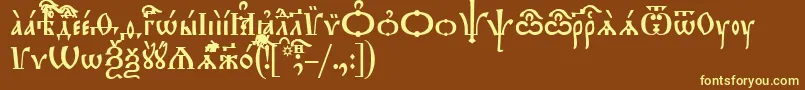 Шрифт TriodionIeucs – жёлтые шрифты на коричневом фоне