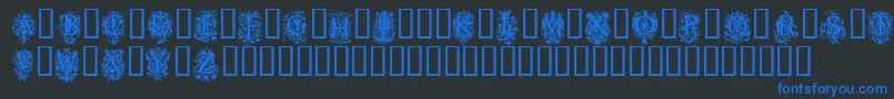Chaucher Font – Blue Fonts on Black Background