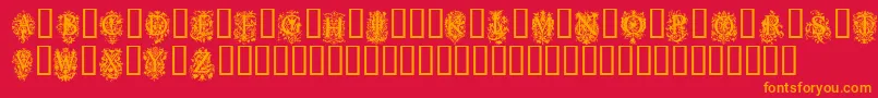 fuente Chaucher – Fuentes Naranjas Sobre Fondo Rojo