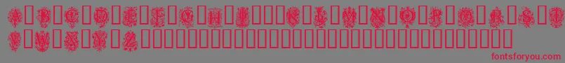 Chaucher Font – Red Fonts on Gray Background