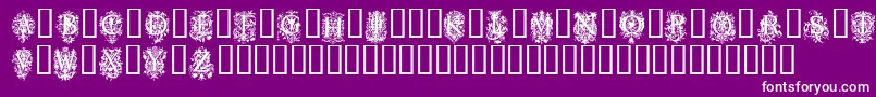 Chaucher Font – White Fonts on Purple Background