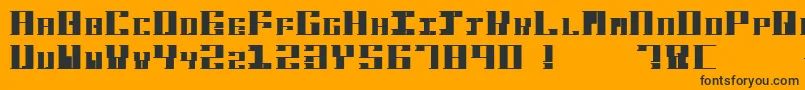 HardbaqBold Font – Black Fonts on Orange Background