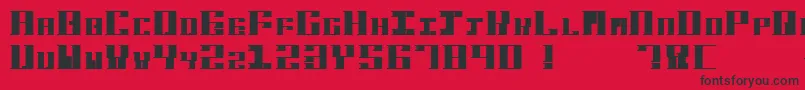 Fonte HardbaqBold – fontes pretas em um fundo vermelho