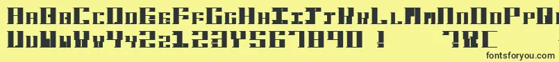 HardbaqBold Font – Black Fonts on Yellow Background