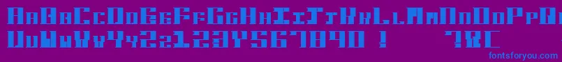 HardbaqBold Font – Blue Fonts on Purple Background