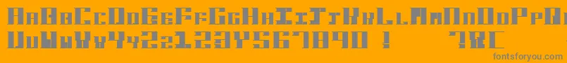 HardbaqBold Font – Gray Fonts on Orange Background