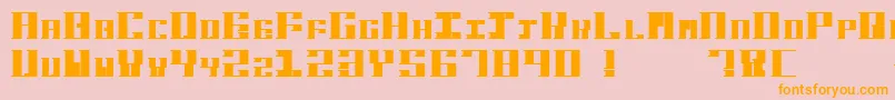 HardbaqBold Font – Orange Fonts on Pink Background