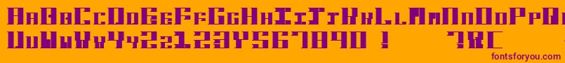 HardbaqBold Font – Purple Fonts on Orange Background