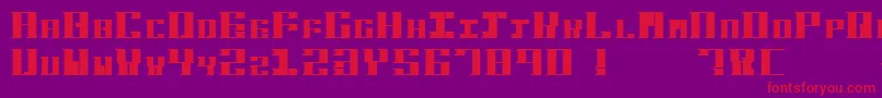 HardbaqBold Font – Red Fonts on Purple Background