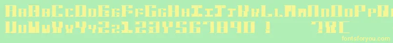 HardbaqBold Font – Yellow Fonts on Green Background