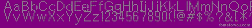 フォントPwExtended – 紫の背景に灰色の文字