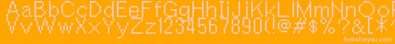 PwExtended Font – Pink Fonts on Orange Background