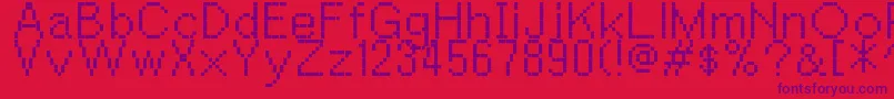 PwExtended Font – Purple Fonts on Red Background