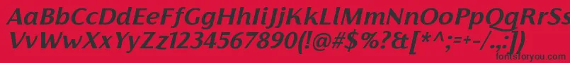 FlorentiaBoldItalicTrial Font – Black Fonts on Red Background