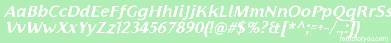 FlorentiaBoldItalicTrial Font – White Fonts on Green Background