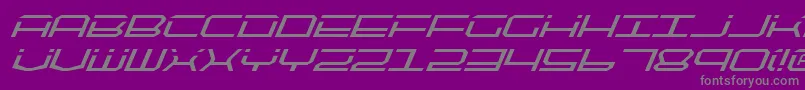 Qtech2i Font – Gray Fonts on Purple Background