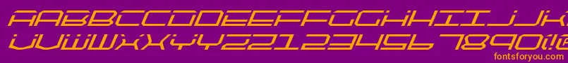 Qtech2i Font – Orange Fonts on Purple Background