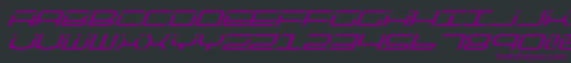 Qtech2i Font – Purple Fonts on Black Background