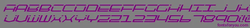 Qtech2i Font – Purple Fonts on Gray Background